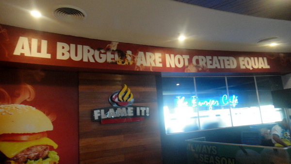 Flame It Burger in Ayala