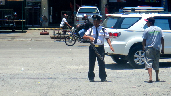 Security guard at the Ceres Terminal