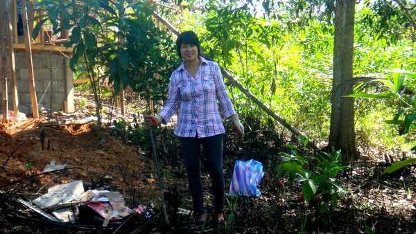 My lovely asawa at our new property site in the Philippines