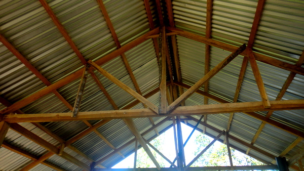 interior shot of the nipa hut