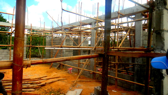inside view of the construction of our new home in the Philippines