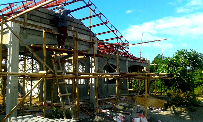 construction continues on our new house in the Philippines