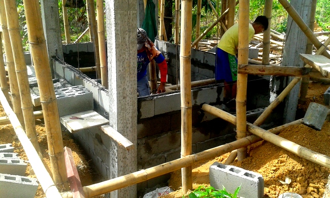 work continues on our new dirty kitchen in the Philippines