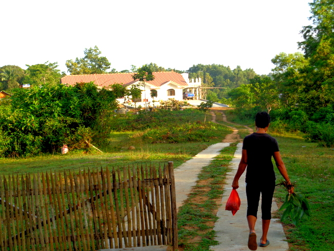 walking down the path to our new home in the philippines