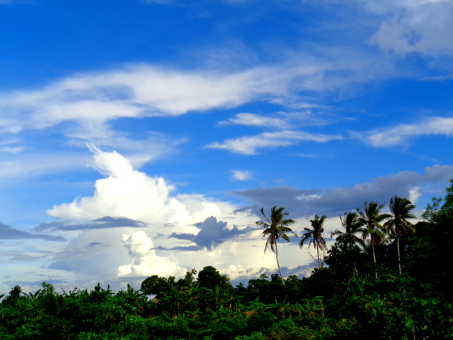 beautiful blue sky over the philippines