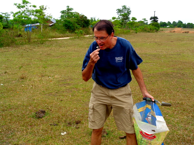 captain tom tastes the mushrooms