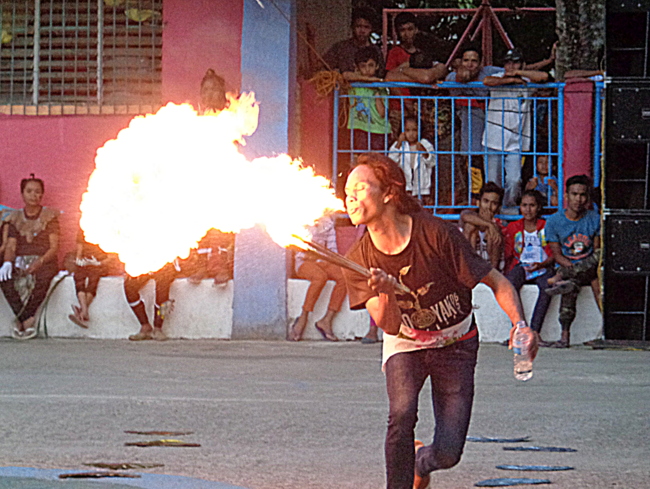 fire eater at guimaras fiesta