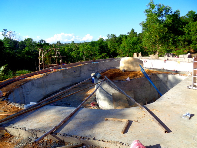 longshot of our new pool in the philippines