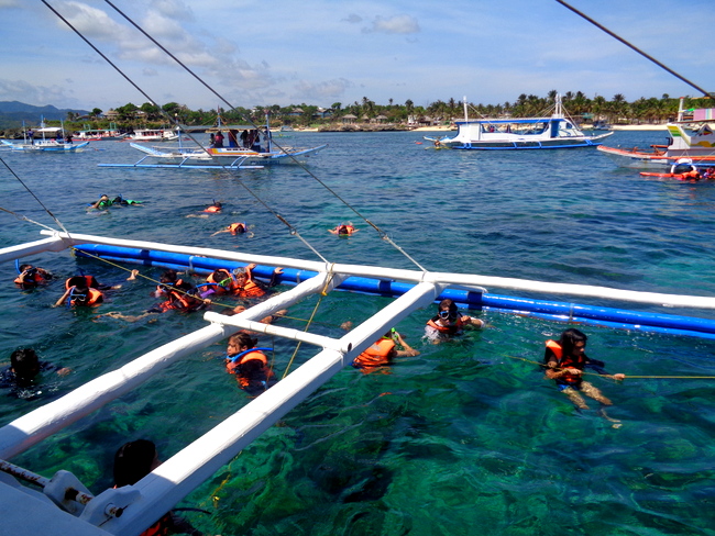 swimmers from our tour group in boracay