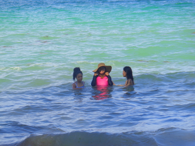 swimming in boracay