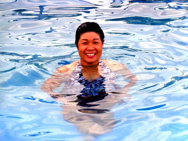 my lovely asawa our new pool in the philippines