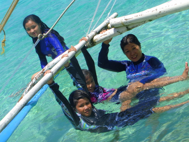 having a blast at puka shell beach boracay