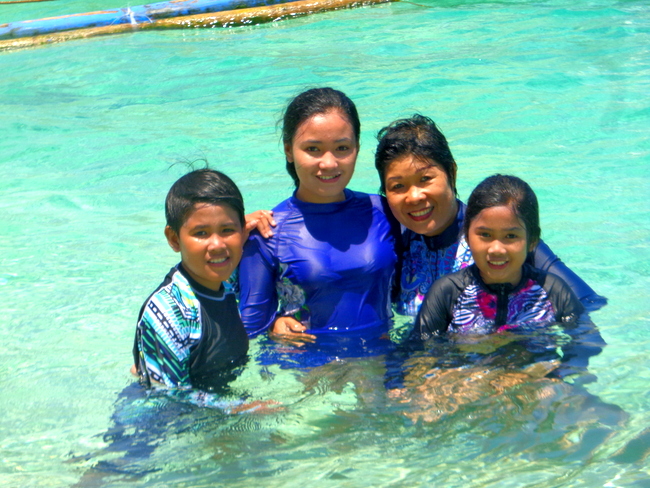 having fun on our island hopping tour boracay