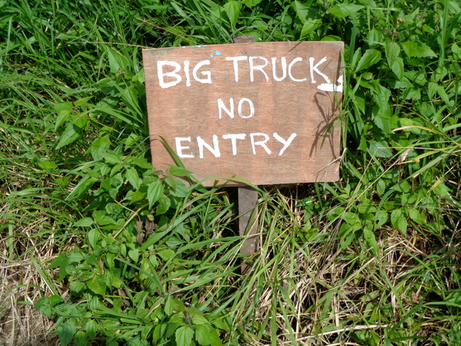 Big truck no entry in Guimaras