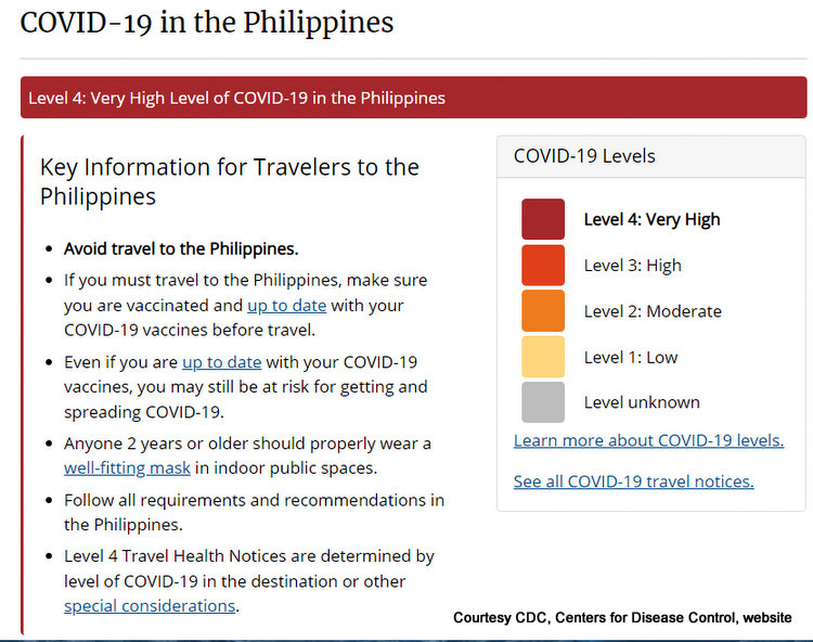 cdc travel health philippines